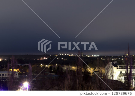The night city an hour before dawn. The night city an hour before dawn. 128789676