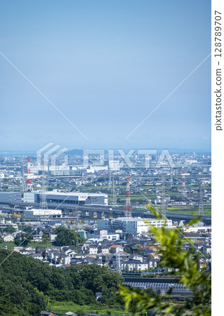 View from the observation deck at the General Athletic Park, Enoshima, July [Isehara City, Kanagawa Prefecture] 128789707
