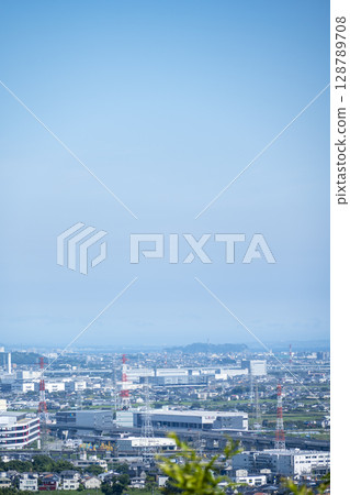 View from the observation deck at the General Athletic Park, Enoshima, July [Isehara City, Kanagawa Prefecture] 128789708