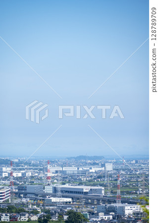 View from the observation deck at the General Athletic Park, Enoshima, July [Isehara City, Kanagawa Prefecture] 128789709