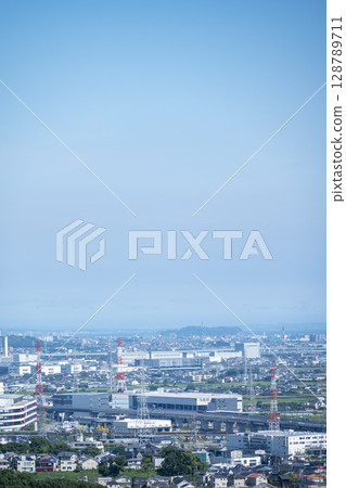 View from the observation deck at the General Athletic Park, Enoshima, July [Isehara City, Kanagawa Prefecture] 128789711