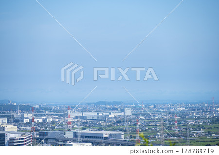 View from the observation deck at the General Athletic Park, Enoshima, July [Isehara City, Kanagawa Prefecture] 128789719