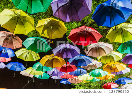 群馬縣館林市城町的餐廳「Umbrella Sky」亮燈儀式 128790360