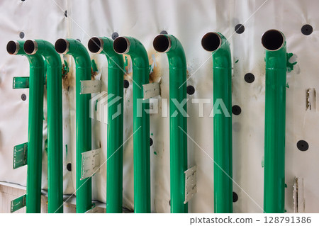 Industrial Pipe Systems utilized in a Construction Environment for various purposes Industrial Pipe Systems utilized in a Construction Environment for various purposes 128791386