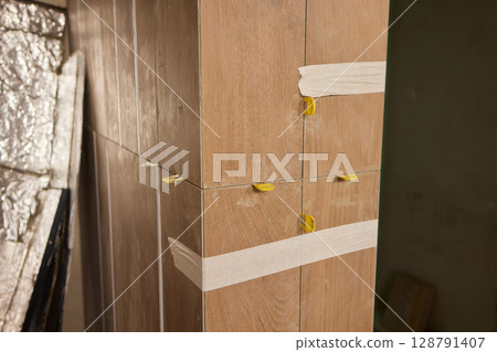 Currently, we have Professional Wall Tiling Installation services actively in progress 128791407