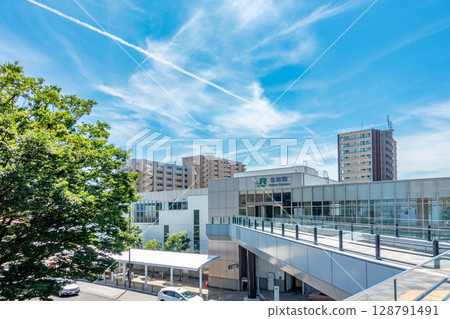 Natori Station East Exit Rotary Pedestrian Bridge 128791491