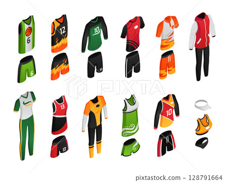 Sports Apparel Types Original Isometric Collection 128791664