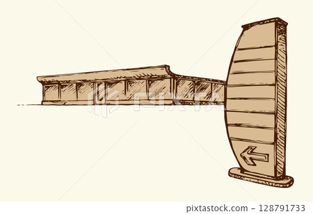 Shop. Vector drawing 128791733