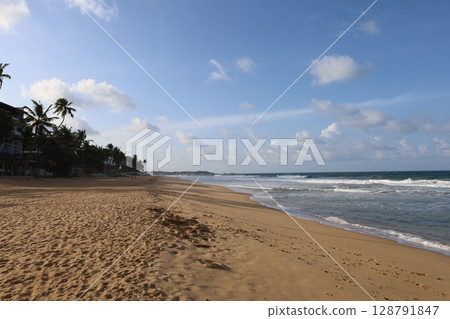 Narigama Beach in the morning, Sri Lanka Narigama Beach in the morning, Sri Lanka 128791847