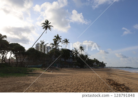 Narigama Beach in the morning, Sri Lanka Narigama Beach in the morning, Sri Lanka 128791848