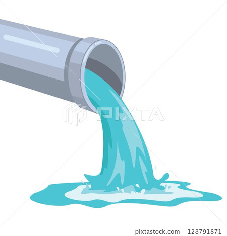 waste water pipe cartoon vector illustration element templkate waste water pipe cartoon vector illustration element templkate 128791871