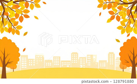 AI Image: Autumn evening cityscape AI Image: Autumn evening cityscape 128791880