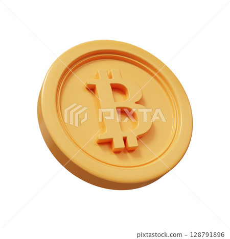 Bitcoin gold coin 3d render Bitcoin gold coin 3d render 128791896