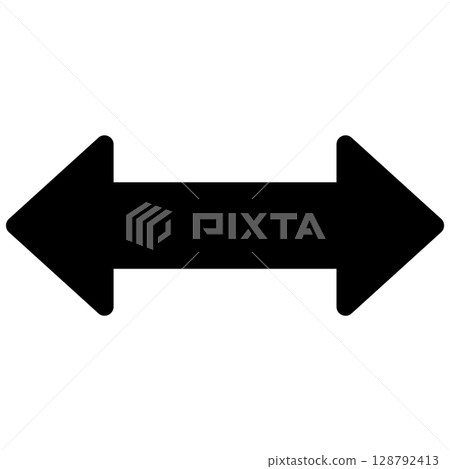 Simple black bidirectional arrow icon Simple black bidirectional arrow icon 128792413