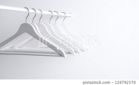 AI image: White background and white hanger 128792578