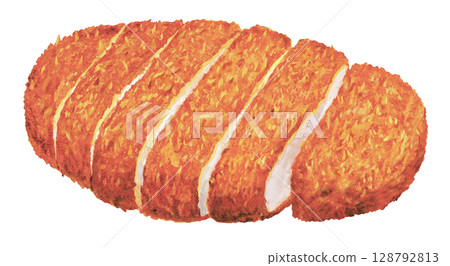 炸豬排插圖 128792813