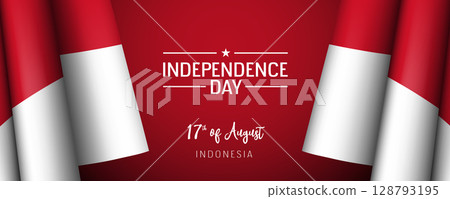 Indonesia independence day vector banner, greeting card. Indonesia independence day vector banner, greeting card. 128793195