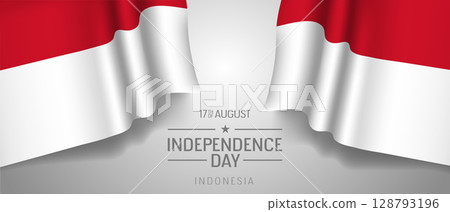 Indonesia happy independence day greeting card, banner with template text vector illustration Indonesia happy independence day greeting card, banner with template text vector illustration 128793196