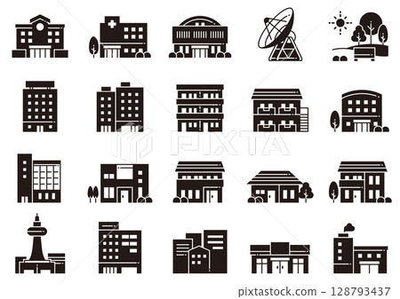 住房和建築圖標 11 住房和建築圖標 11 128793437