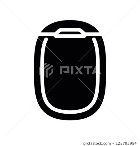 Simple Black Silhouette of an Airplane Window Porthole Simple Black Silhouette of an Airplane Window Porthole 128793984