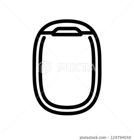 Simple Line Art Icon of an Airplane Window Simple Line Art Icon of an Airplane Window 128794038