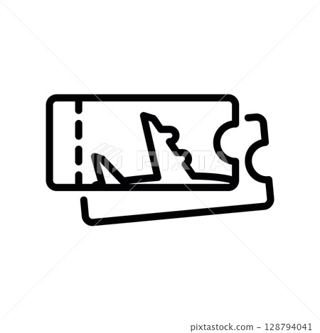 Pair of Overlapping Airline Tickets Outline Icon Pair of Overlapping Airline Tickets Outline Icon 128794041