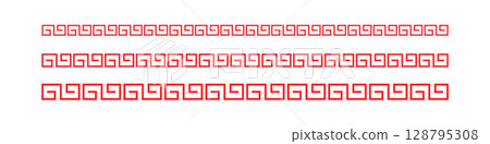Simple Chinese/Asian line material Vector Simple Chinese/Asian line material Vector 128795308