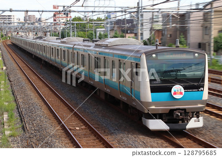 [JK] Keihin Tohoku Line E233 Series Train (120th Anniversary of Kamata Station Opening) 128795685