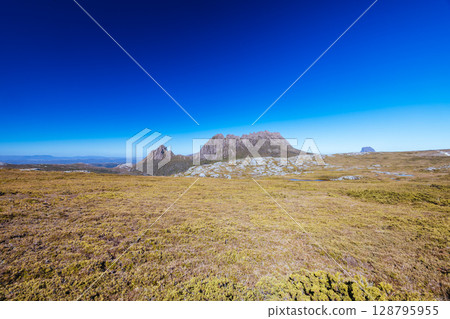 Landscape Views of Cradle Mountain in Tasmania Australia Landscape Views of Cradle Mountain in Tasmania Australia 128795955
