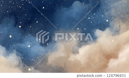 Clouds in the night sky Clouds in the night sky 128796831