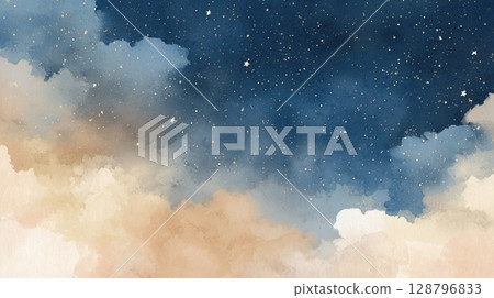 Clouds in the night sky Clouds in the night sky 128796833