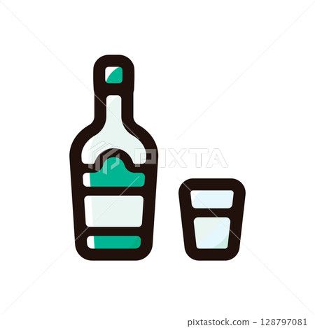 Arak illustration icon (alcohol, drink, food and drink menu material) 128797081