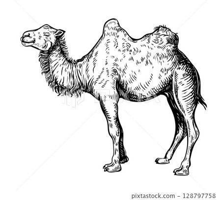 Camel handdrawn sketch 5 128797758