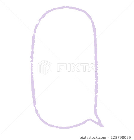 Conversation cloud in pencil sketch purple color, doodle style. Conversation cloud in pencil sketch purple color, doodle style. 128798059