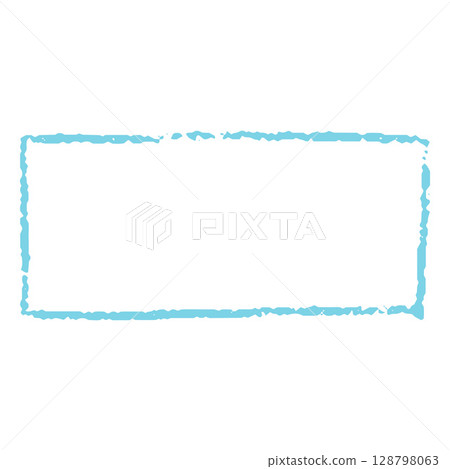 Vector rectangular frame hand-drawn with blue pencil. Vector rectangular frame hand-drawn with blue pencil. 128798063