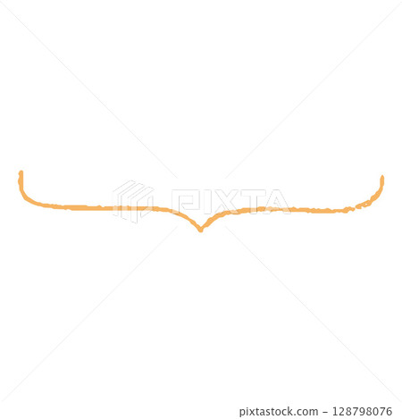 Abstract orange bracket in the style of children's pencil drawing. Abstract orange bracket in the style of children's pencil drawing. 128798076