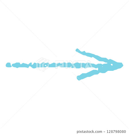 Vector grunge arrow of blue color with the effect of a wax crayon. Vector grunge arrow of blue color with the effect of a wax crayon. 128798080