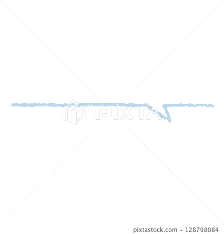 Vector horizontal line with blue crayon effect and a sharp tail of a speech bubble. Vector horizontal line with blue crayon effect and a sharp tail of a speech bubble. 128798084