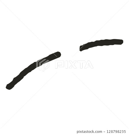 Black hand drawn crayon intermittent stripe, pencil texture strip, chalk curve line, vector doodle scribble and squiggle Black hand drawn crayon intermittent stripe, pencil texture strip, chalk curve line, vector doodle scribble and squiggle 128798235