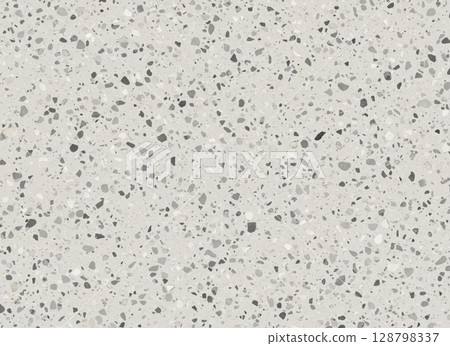 White Terrazzo Stone Texture With Gray and Black Pebble Details White Terrazzo Stone Texture With Gray and Black Pebble Details 128798337