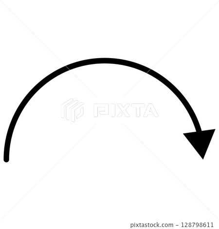 Black curved thin arrow icon Black curved thin arrow icon 128798611