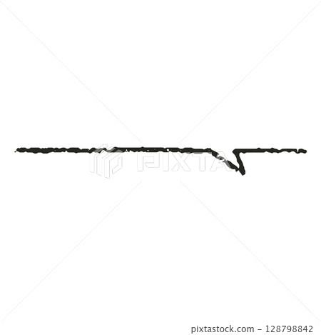 Black crayon brace line doodle painting, vector underlined, allusion checkmark, handwriting pencil chalk scribble stroke 128798842
