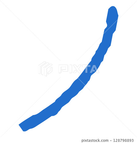 Blue hand drawn crayon stripe, pencil texture strip, chalk curve line, vector doodle scribble and squiggle, kids ink art Blue hand drawn crayon stripe, pencil texture strip, chalk curve line, vector doodle scribble and squiggle, kids ink art 128798893
