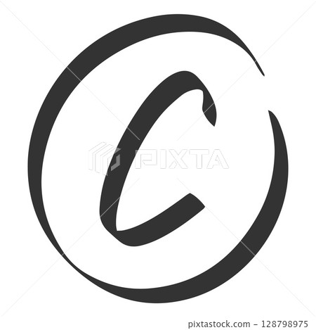 Exam score black marker symbol, grade result C, test result grade letter in circle, handwritten student evaluation sign Exam score black marker symbol, grade result C, test result grade letter in circle, handwritten student evaluation sign 128798975