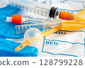 Foley catheter and urine drainage bag collect urine for disability or patient in hospital. 128799228