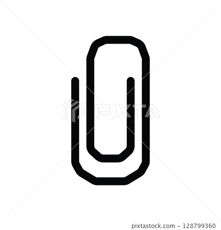 Paperclip icon, stationary for education Paperclip icon, stationary for education 128799360