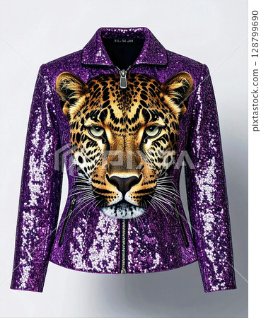 豹紋夾克 128799690