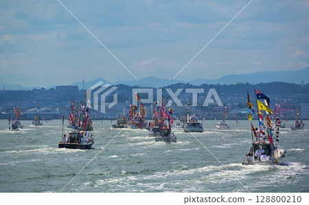 宮城縣鹽釜港節的場景 宮城縣鹽釜港節的場景 128800210