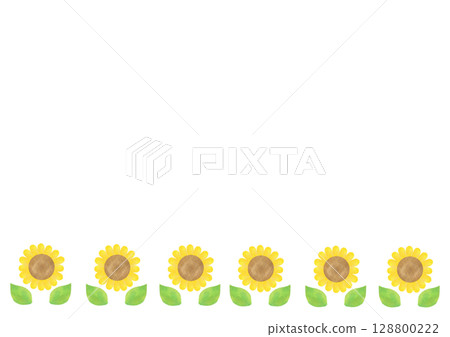 Simple sunflower frame Simple sunflower frame 128800222