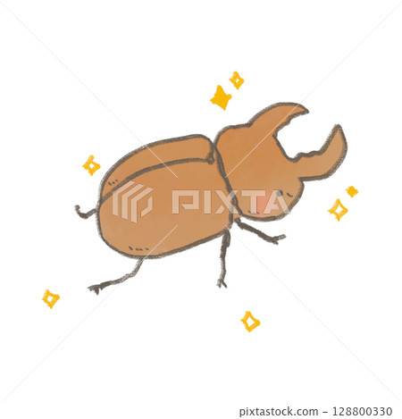 Cute stag beetle illustration 128800330